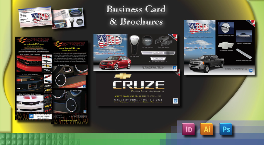 American Brother Designs - Business Card & Brochures. Id, Ai, Ps