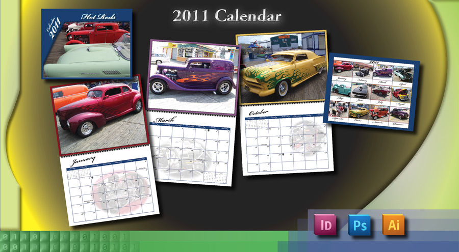 2011 Calendar of Hot Rods. Id, Ps, Ai